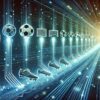 未来的なサッカータイムラインのビジュアル